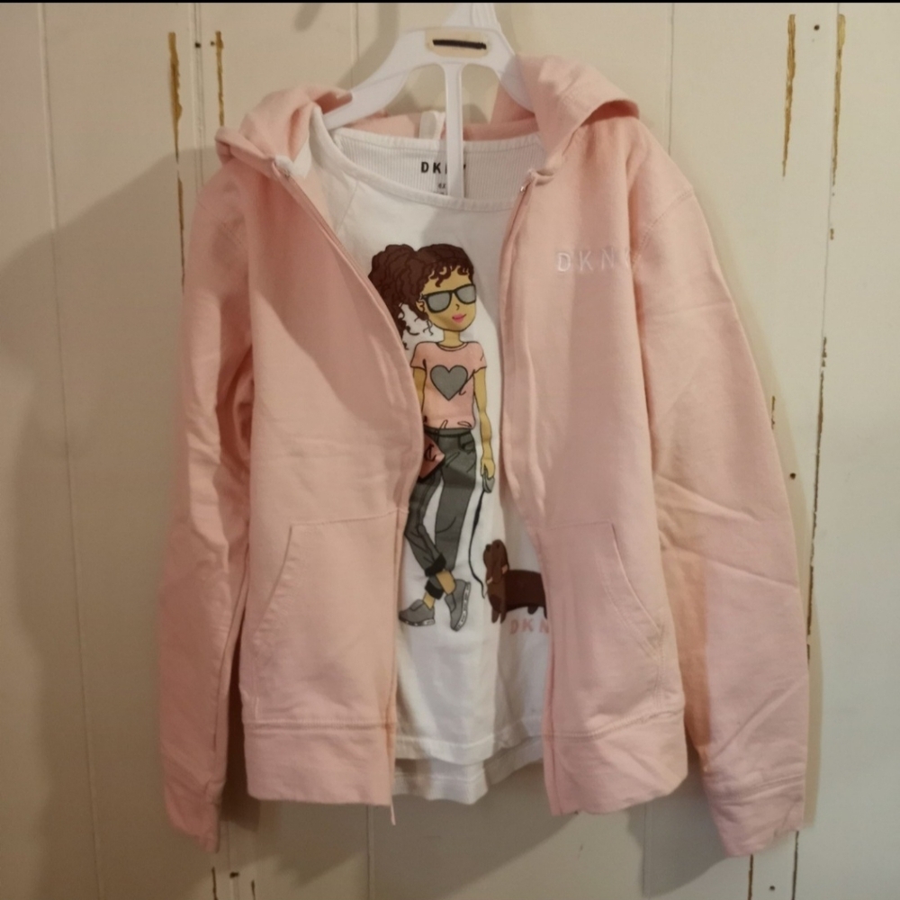 DKNY Hooded Jacket & S/S Shirt Set